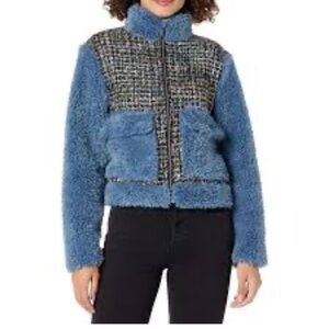 Kendall & Kylie Blue and Black Tweed Jacket